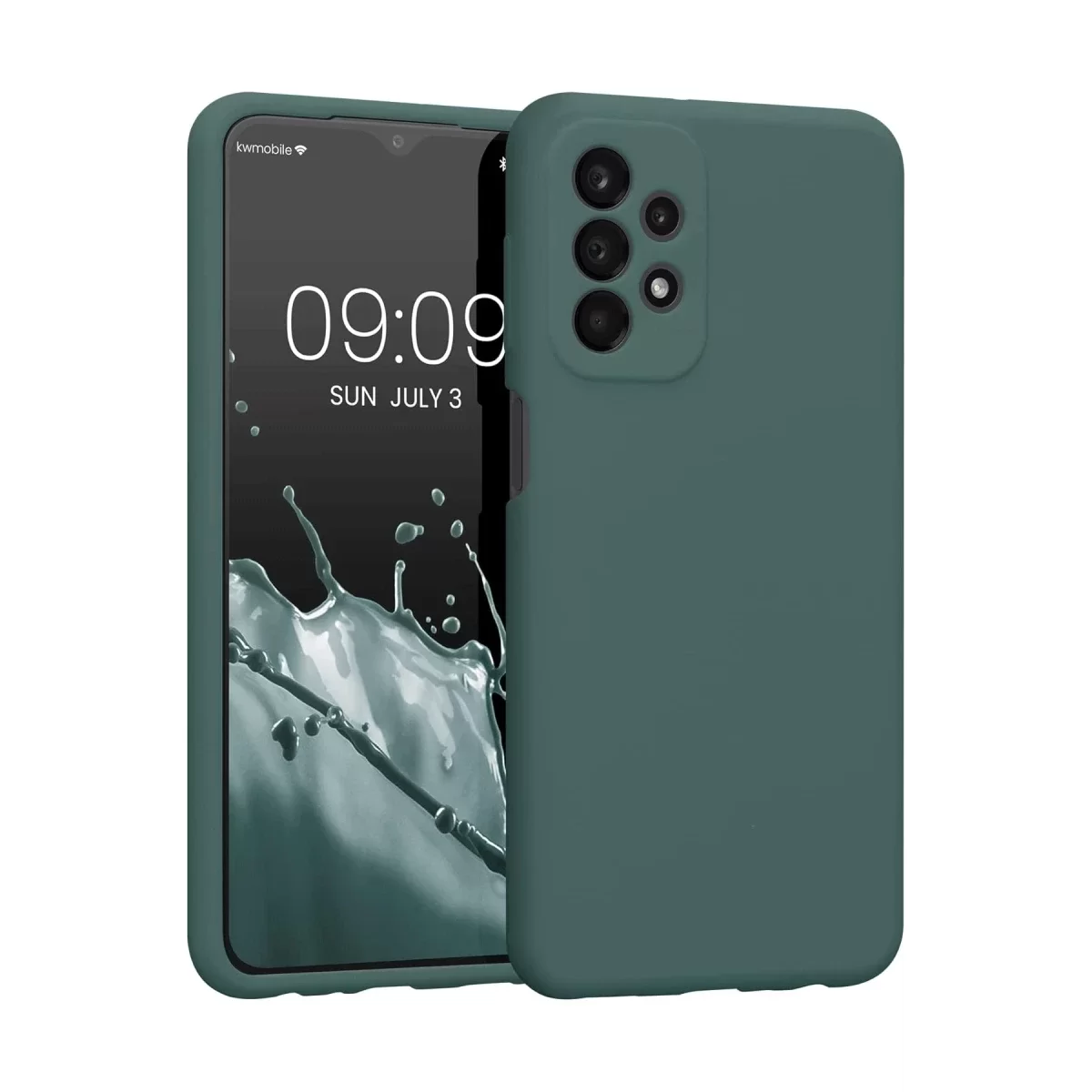 Newface Samsung Galaxy A23 4G Kılıf First Silikon - Koyu Yeşil