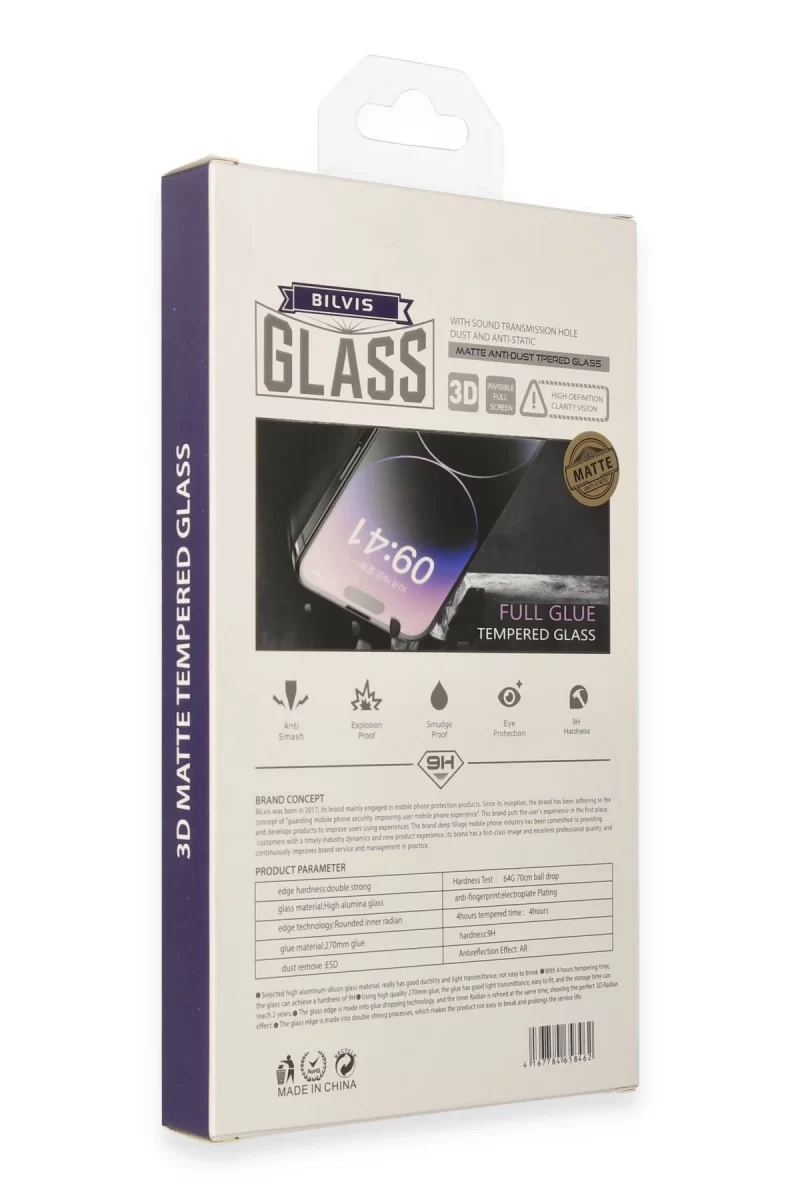 Newface Apple iPhone 14 Pro Max Bilvis 3D Mat Cam Ekran Koruyucu