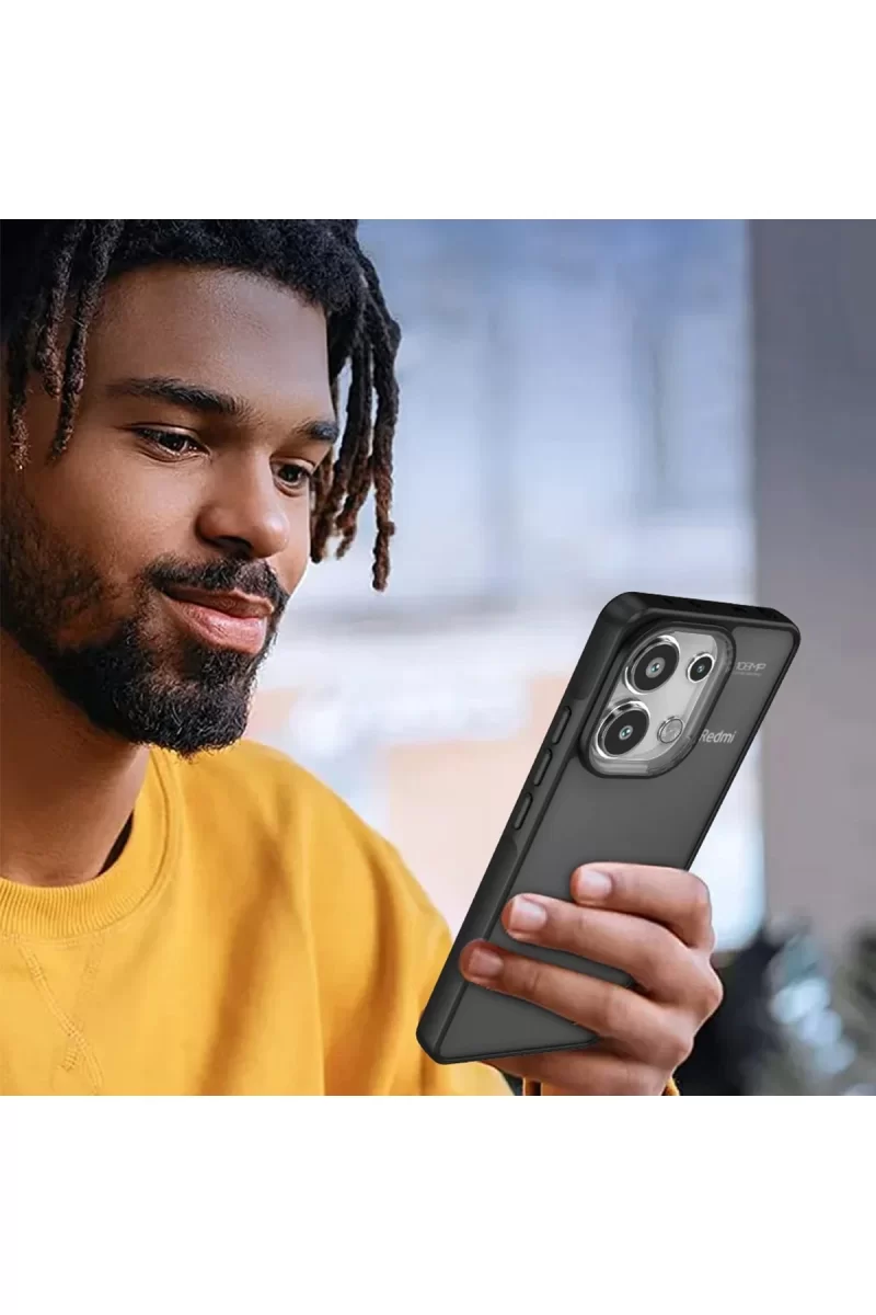 Newface Xiaomi Redmi Note 13 Pro 4G Kılıf Elegant Kapak - Pudra