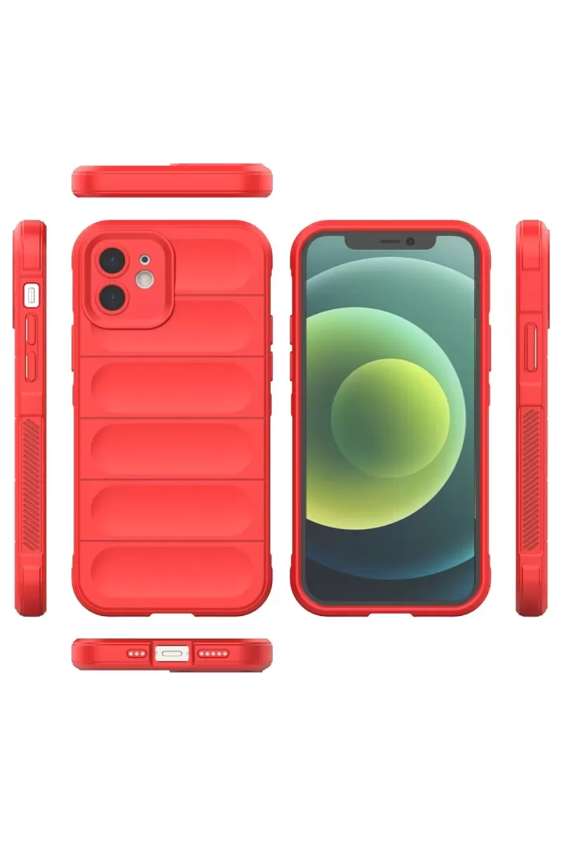 Newface Apple iPhone 12 Kılıf Optimum Silikon - Kırmızı