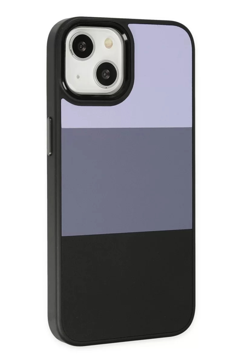 Newface Apple iPhone 14 Plus Kılıf King Kapak - Lila-Siyah