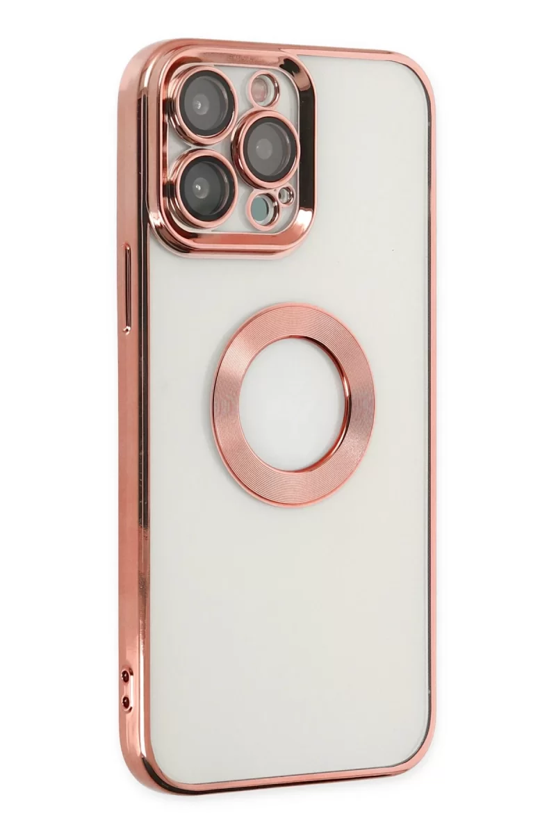 Newface Apple iPhone 14 Pro Max Kılıf Slot Silikon - Rose Gold