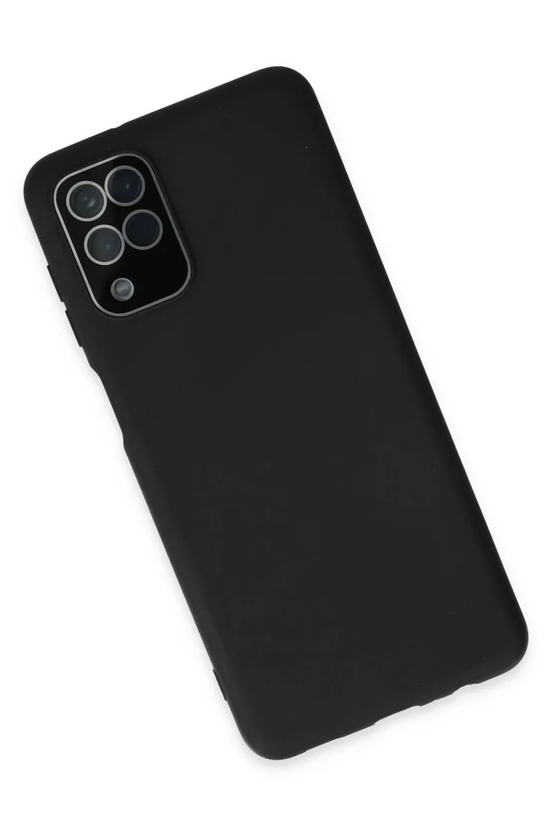 Newface Samsung Galaxy A22 Kılıf Lansman Glass Kapak - Siyah