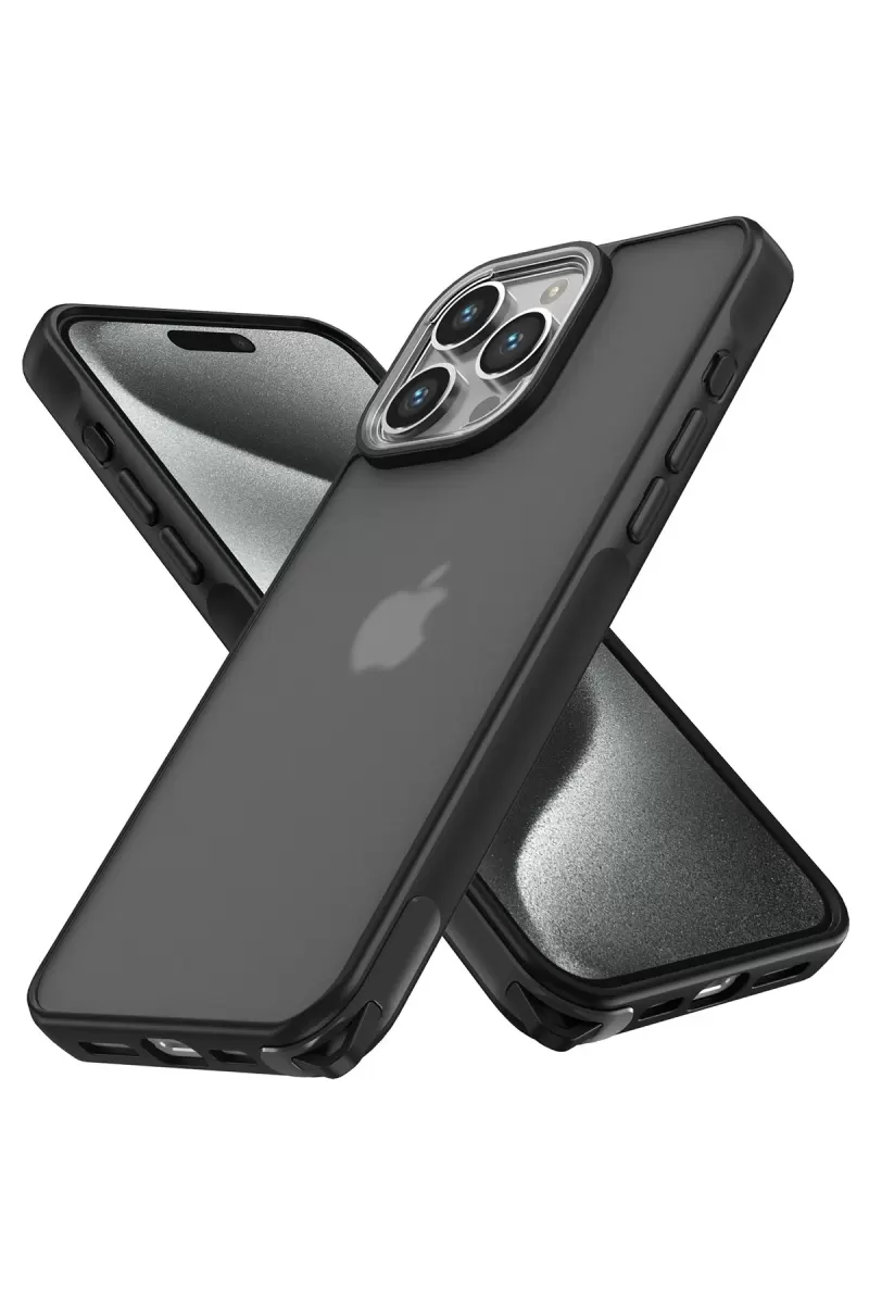 Newface Apple iPhone 13 Pro Max Kılıf Elegant Kapak - Siyah