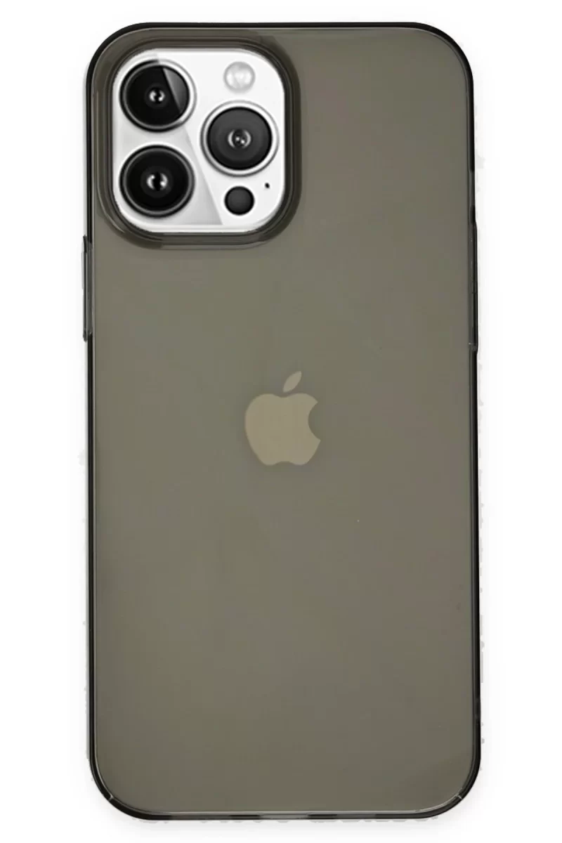 Newface Apple iPhone 14 Pro Kılıf Pc Sert Şeffaf Kapak - Siyah