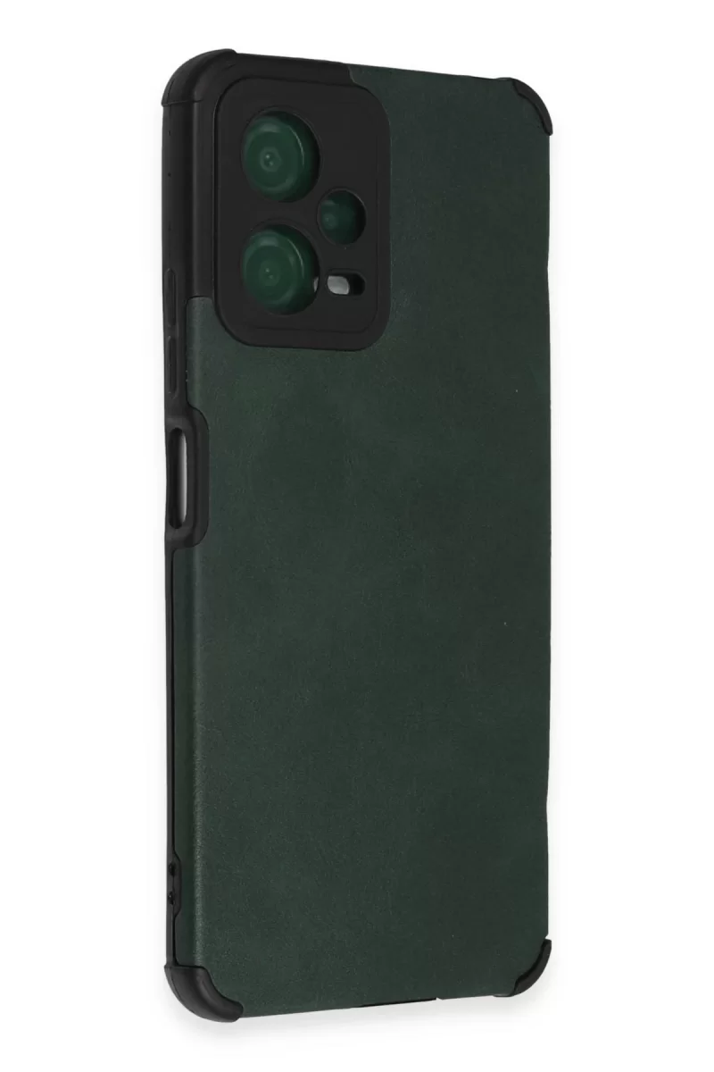 Newface Xiaomi Redmi Note 12 5G Kılıf Loop Deri Silikon - Yeşil