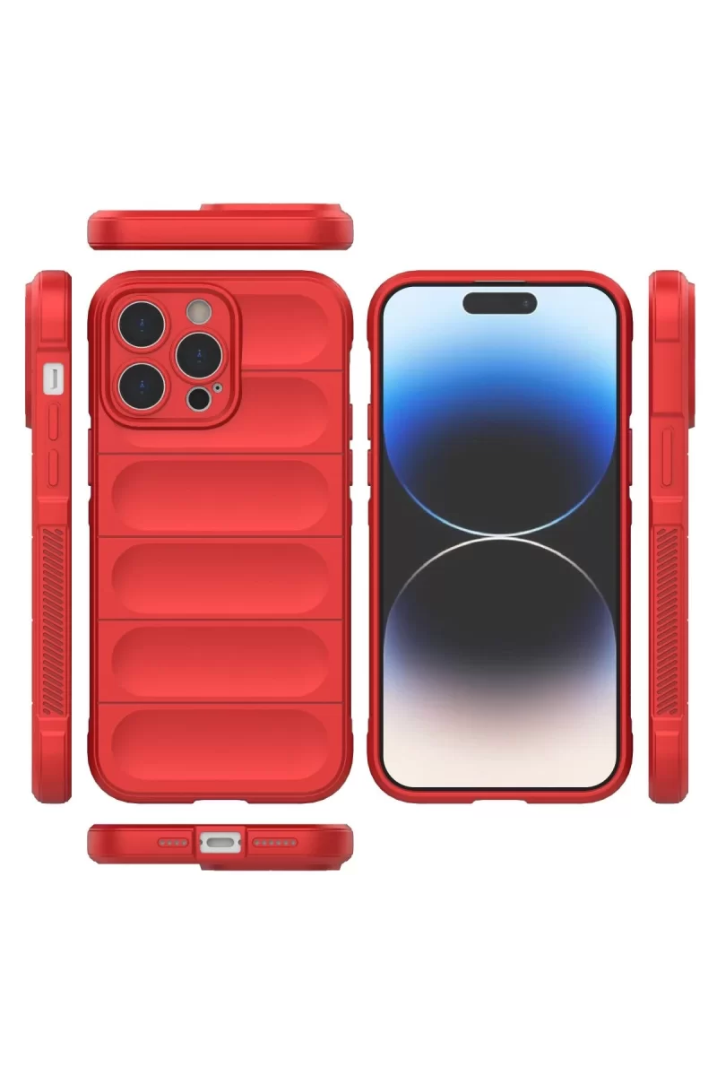 Newface Apple iPhone 13 Pro Kılıf Optimum Silikon - Kırmızı