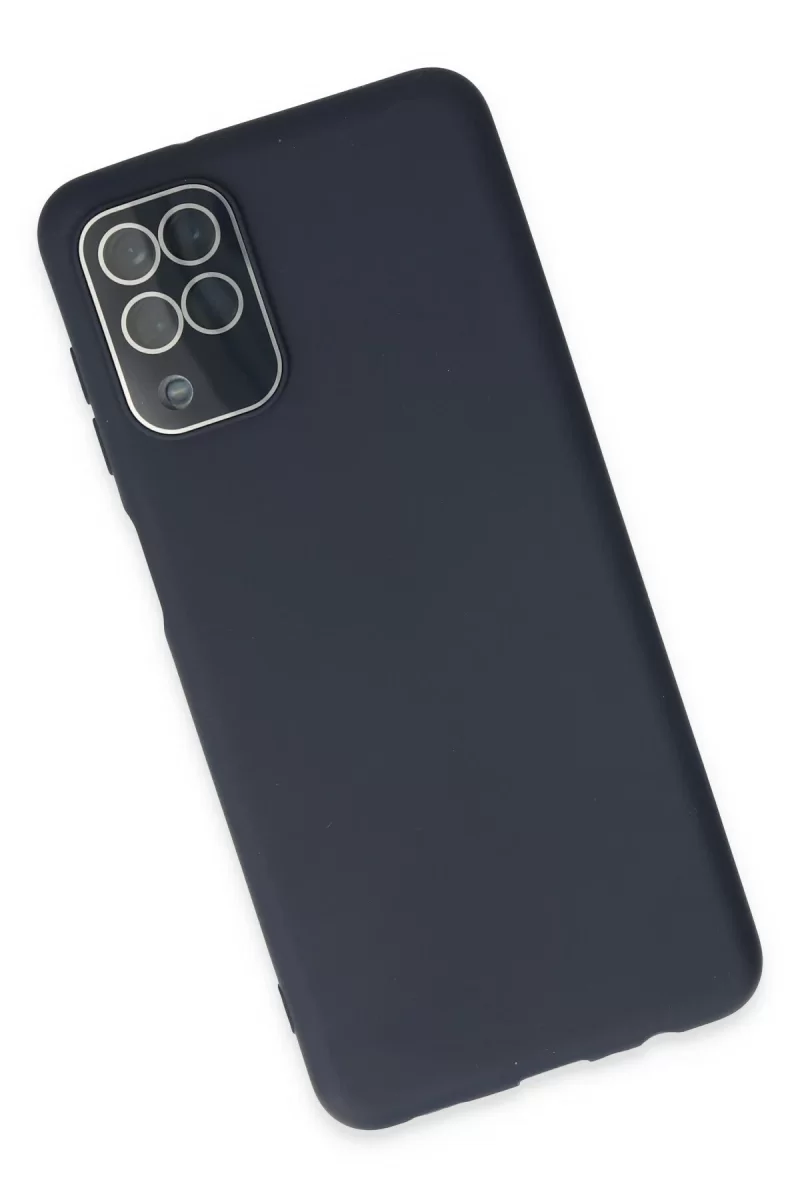 Newface Samsung Galaxy A22 Kılıf Lansman Glass Kapak - Lacivert