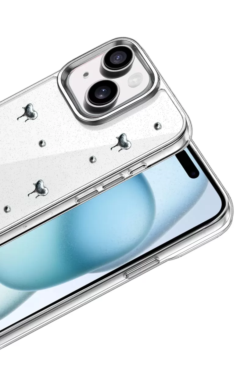 Newface Apple iPhone 15 Plus Fiyonk Desenli Kapak - Desen 1