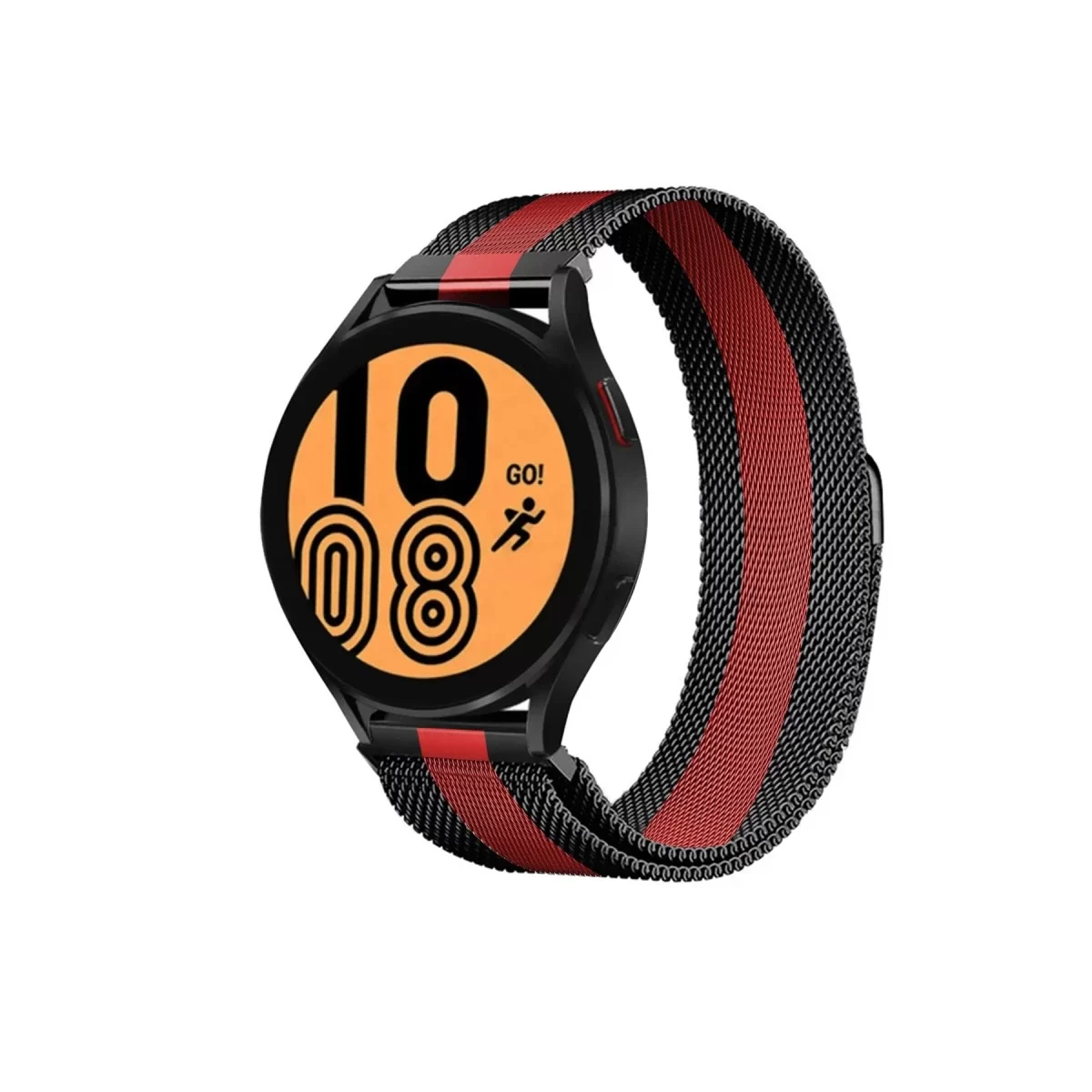 Newface Watch 20mm Metal Mıknatıslı Kordon - Siyah-Kırmızı