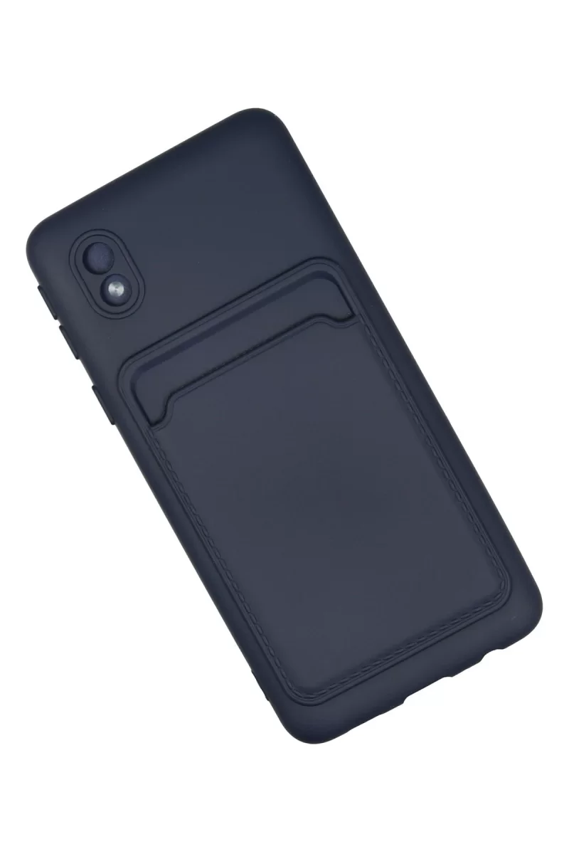 Newface Samsung Galaxy A01 Core Kılıf Kelvin Kartvizitli Silikon - Lacivert