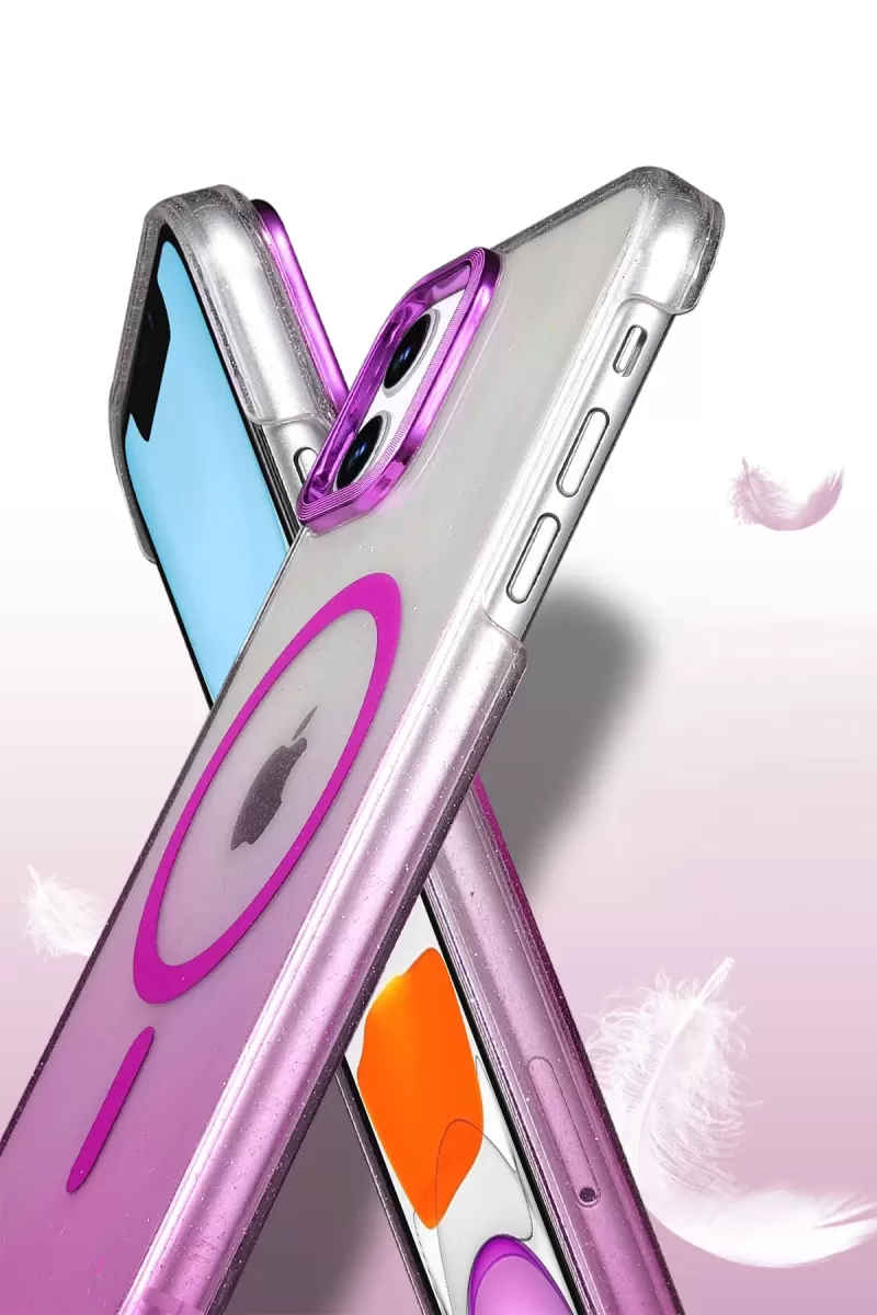 Newface Apple iPhone 12 Glossy Magsafe Kapak - Çöl Titanyum