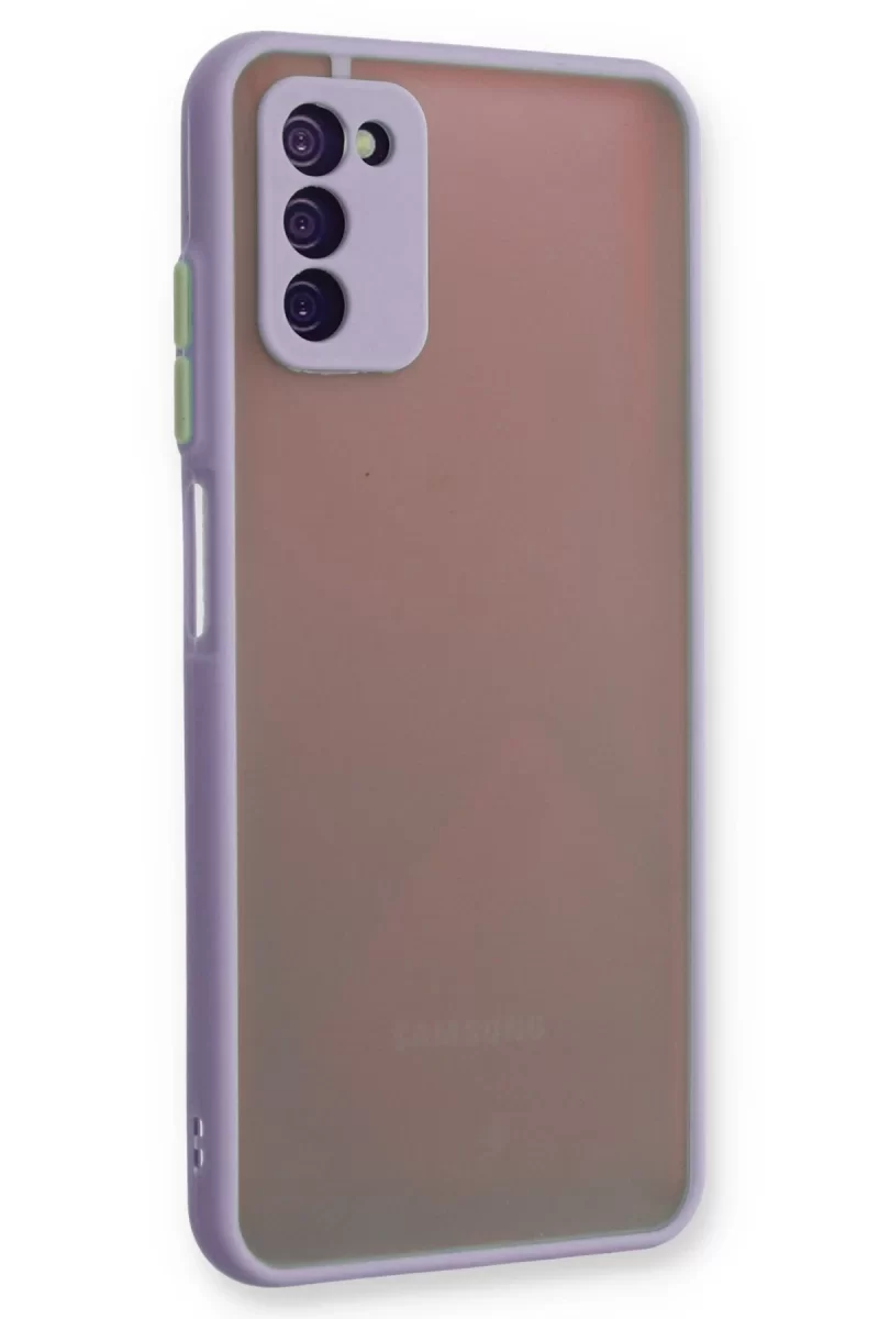 Newface Samsung Galaxy A03S Kılıf Montreal Silikon Kapak - Mor