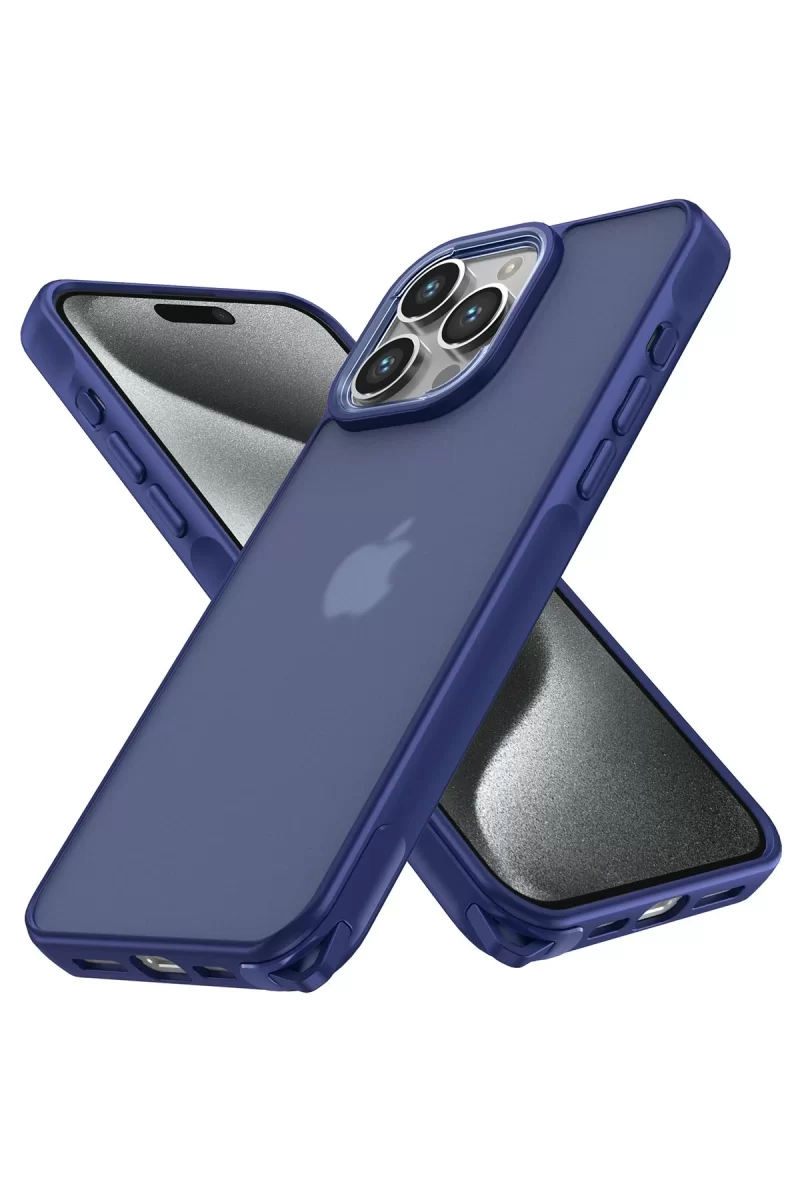 Newface Apple iPhone 15 Pro Kılıf Elegant Kapak - Lacivert