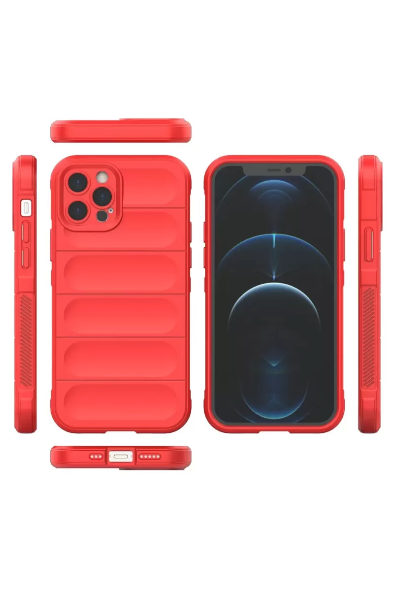 Newface Apple iPhone 12 Pro Kılıf Optimum Silikon - Kırmızı