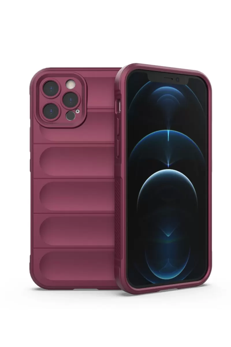 Newface Apple iPhone 12 Pro Kılıf Optimum Silikon - Bordo