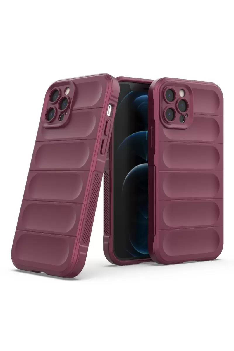 Newface Apple iPhone 12 Pro Kılıf Optimum Silikon - Bordo