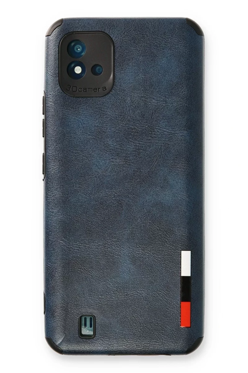 Newface Realme C11 2021 Kılıf Loop Deri Silikon - Lacivert