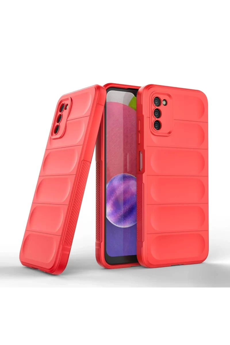 Newface Samsung Galaxy A03S Kılıf Optimum Silikon - Kırmızı