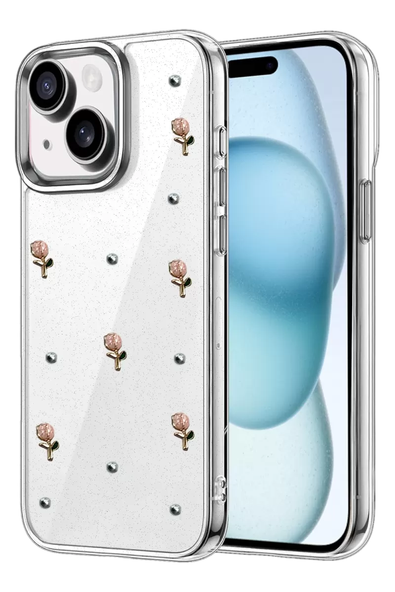 Newface Apple iPhone 15 Plus Fiyonk Desenli Kapak - Desen 6