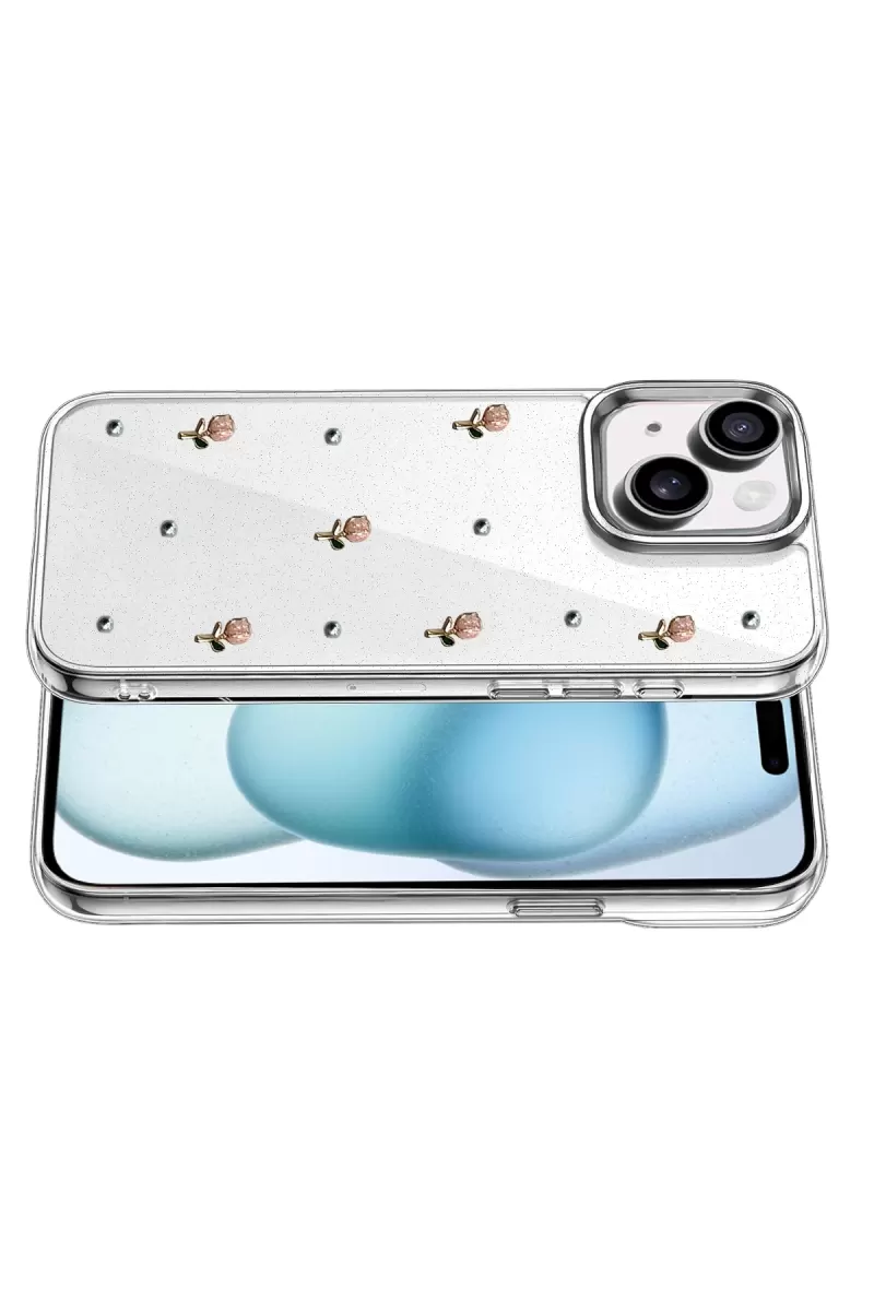 Newface Apple iPhone 15 Plus Fiyonk Desenli Kapak - Desen 6