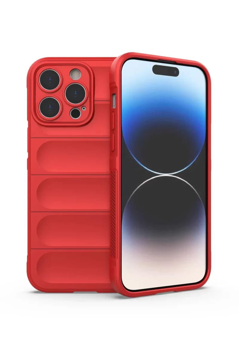 Newface Apple iPhone 13 Pro Max Kılıf Optimum Silikon - Kırmızı