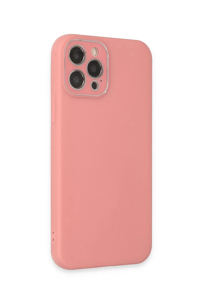 Newface Apple iPhone 12 Pro Kılıf Lansman Glass Kapak - Pembe