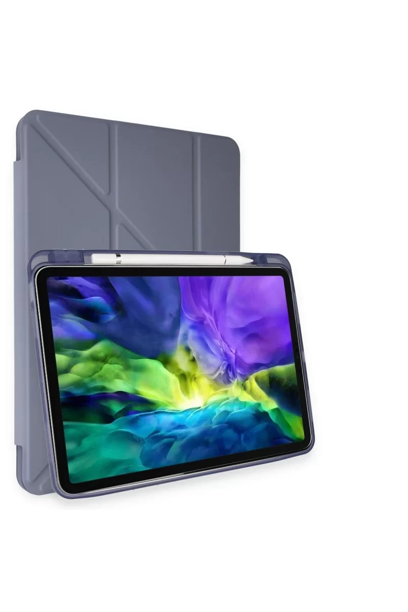 Newface Apple iPad Pro 11 (2018) Kılıf Kalemlikli Mars Tablet Kılıfı - Lavender