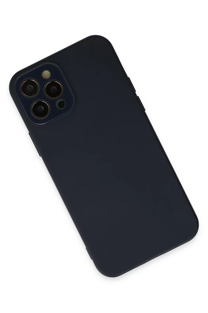 Newface Apple iPhone 12 Pro Max Kılıf Lansman Glass Kapak - Lacivert