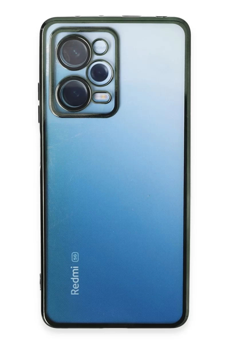 Newface Xiaomi Redmi Note 12 Pro 5G Kılıf Razer Lensli Silikon - Yeşil