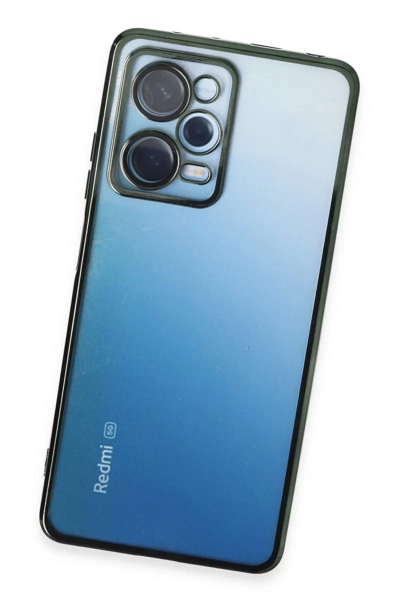Newface Xiaomi Redmi Note 12 Pro 5G Kılıf Razer Lensli Silikon - Yeşil