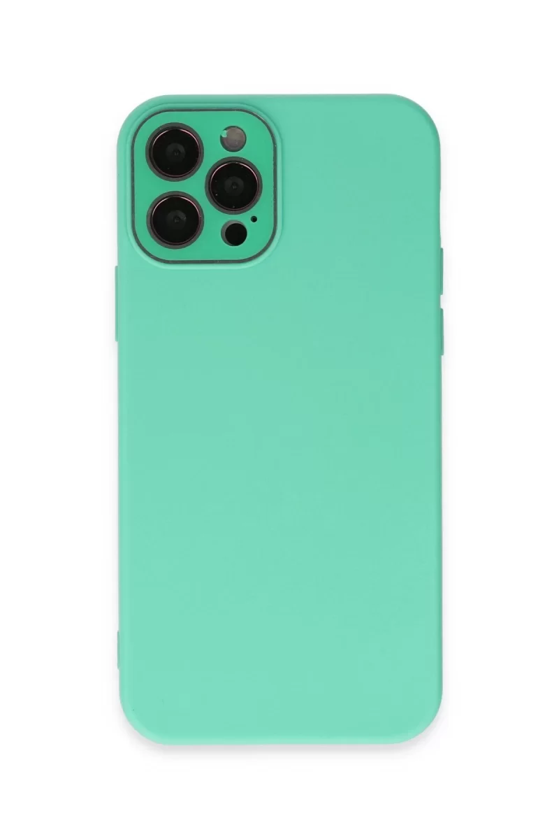 Newface Apple iPhone 12 Pro Kılıf Lansman Glass Kapak - Turkuaz