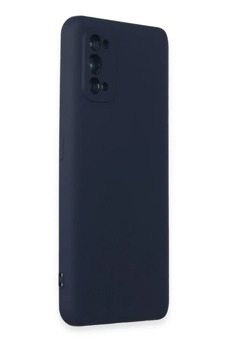 Newface Realme 7 Pro Kılıf Nano içi Kadife Silikon - Lacivert
