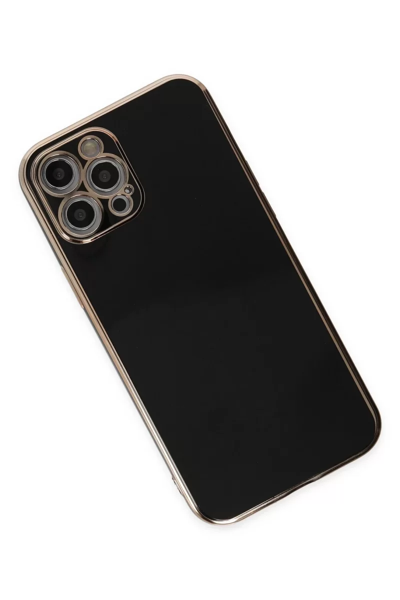 Newface Apple iPhone 12 Pro Kılıf Volet Silikon - Siyah