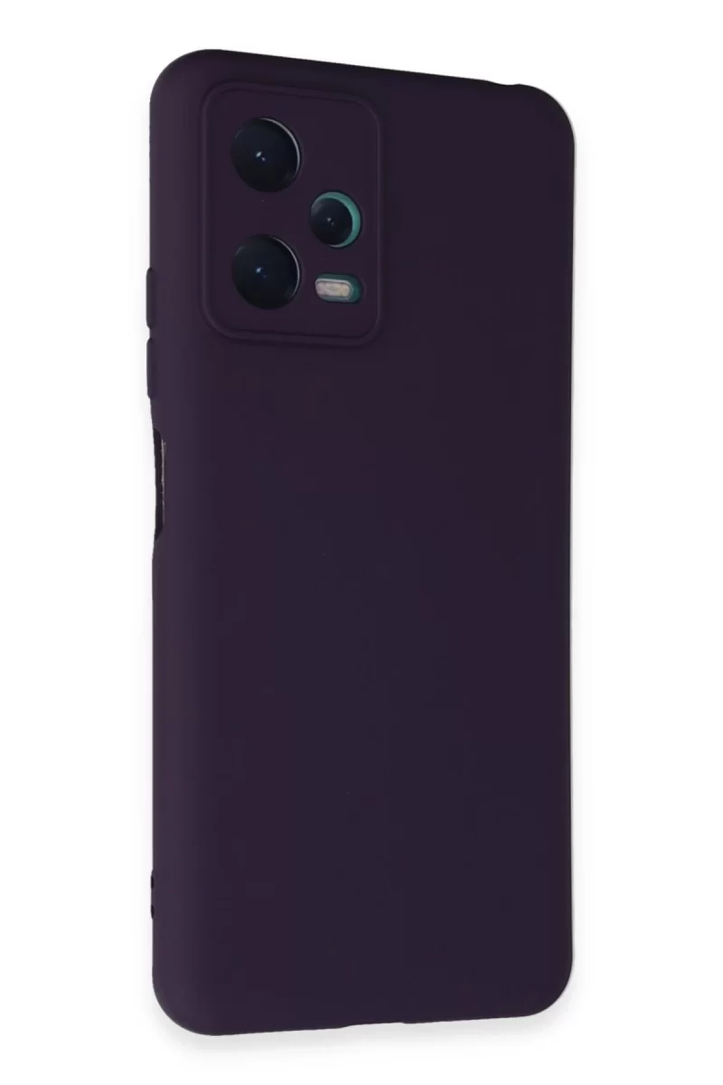 Newface Xiaomi Redmi Note 12 5G Kılıf Nano içi Kadife Silikon - Mor