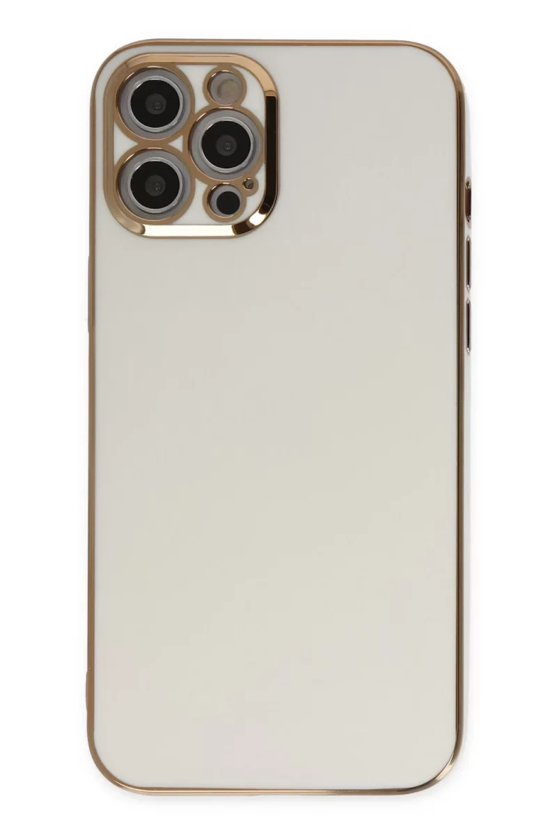 Newface Apple iPhone 12 Pro Kılıf Volet Silikon - Beyaz