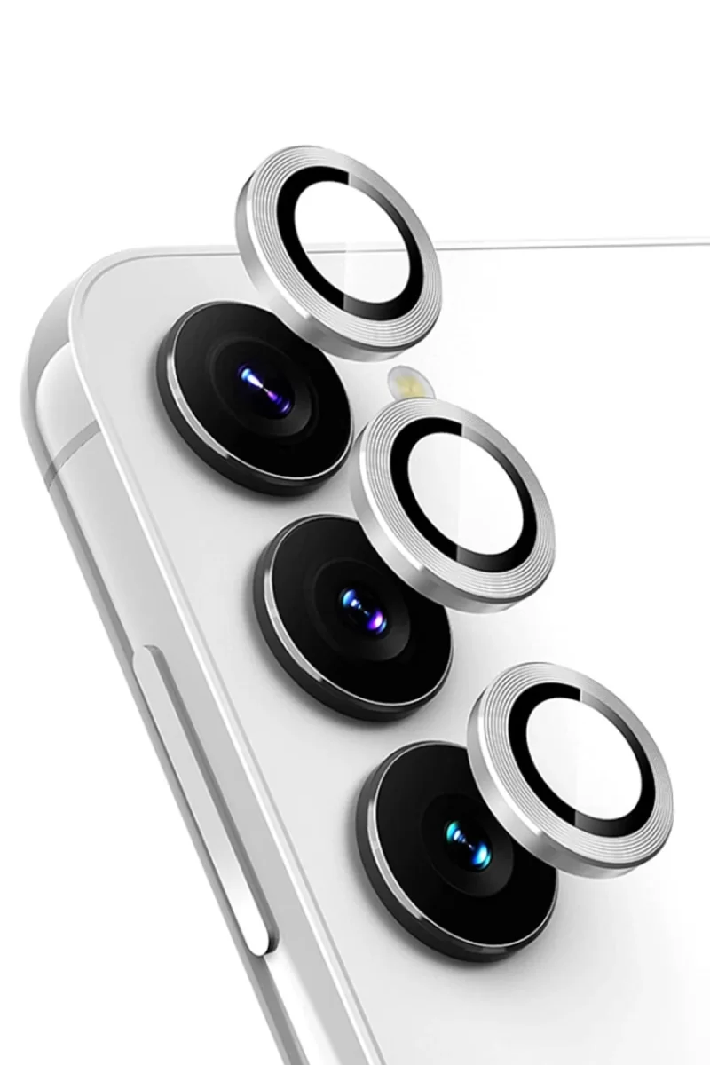Newface Samsung Galaxy A24 4G Valdez Metal Kamera Lens - Gümüş