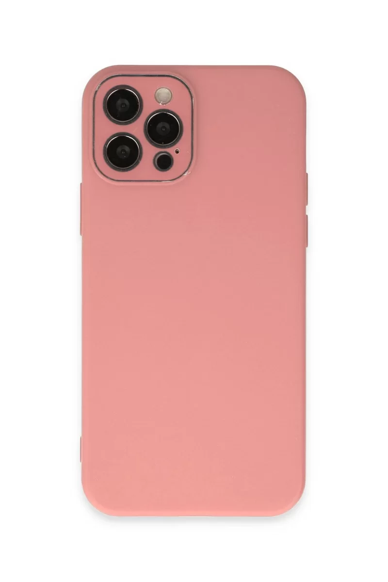 Newface Apple iPhone 12 Pro Max Kılıf Lansman Glass Kapak - Pembe