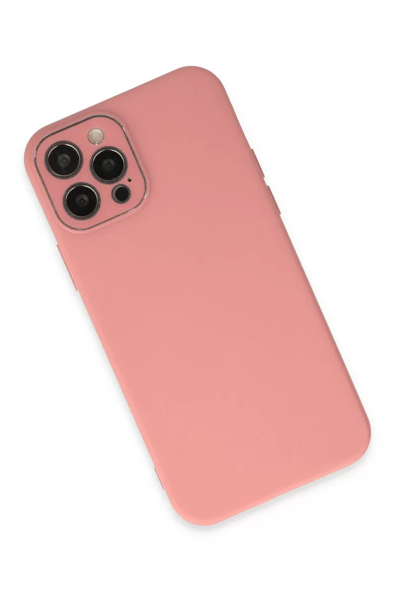 Newface Apple iPhone 12 Pro Max Kılıf Lansman Glass Kapak - Pembe