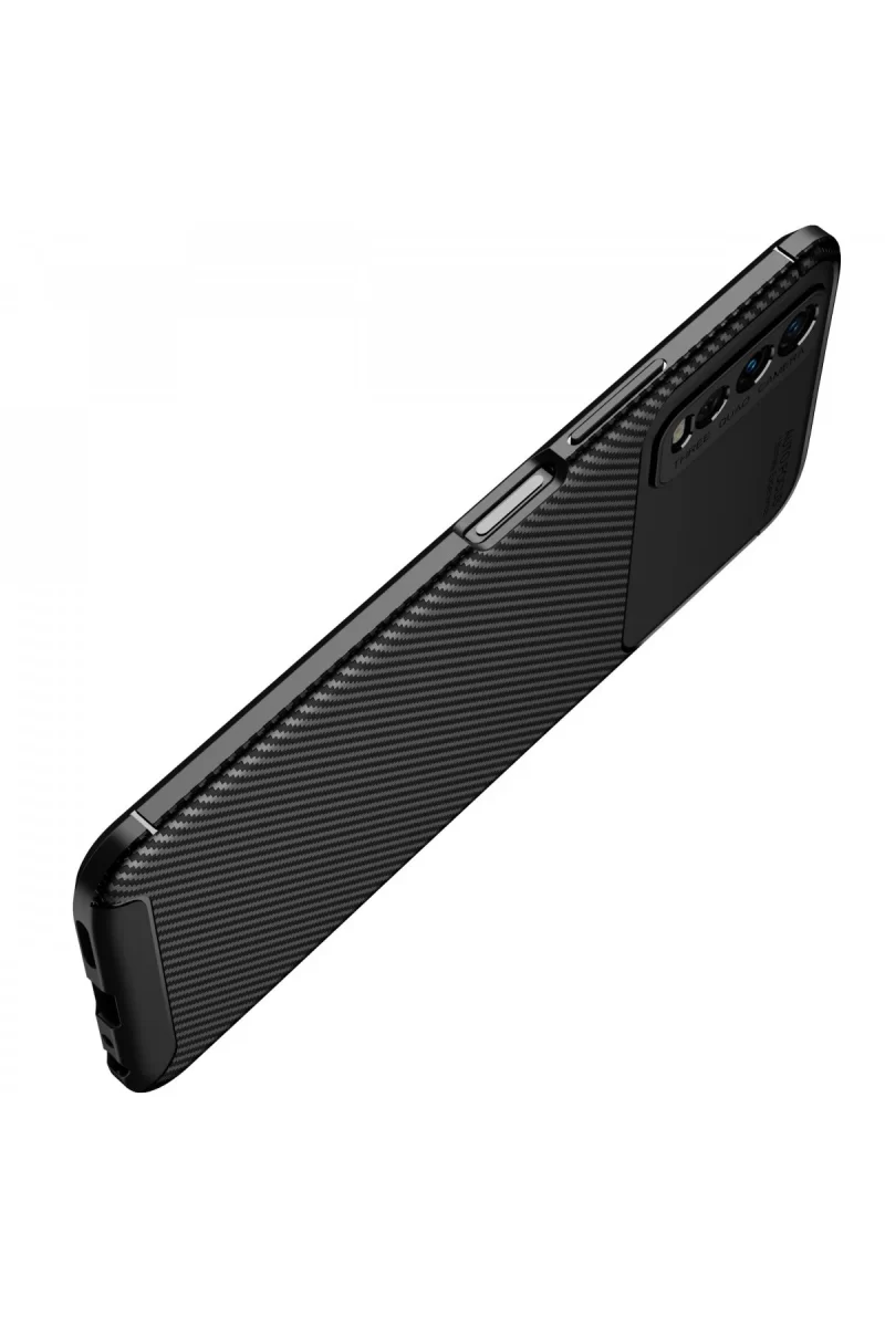 Newface Vivo Y11S Kılıf Auto Focus Karbon Kapak - Kahverengi