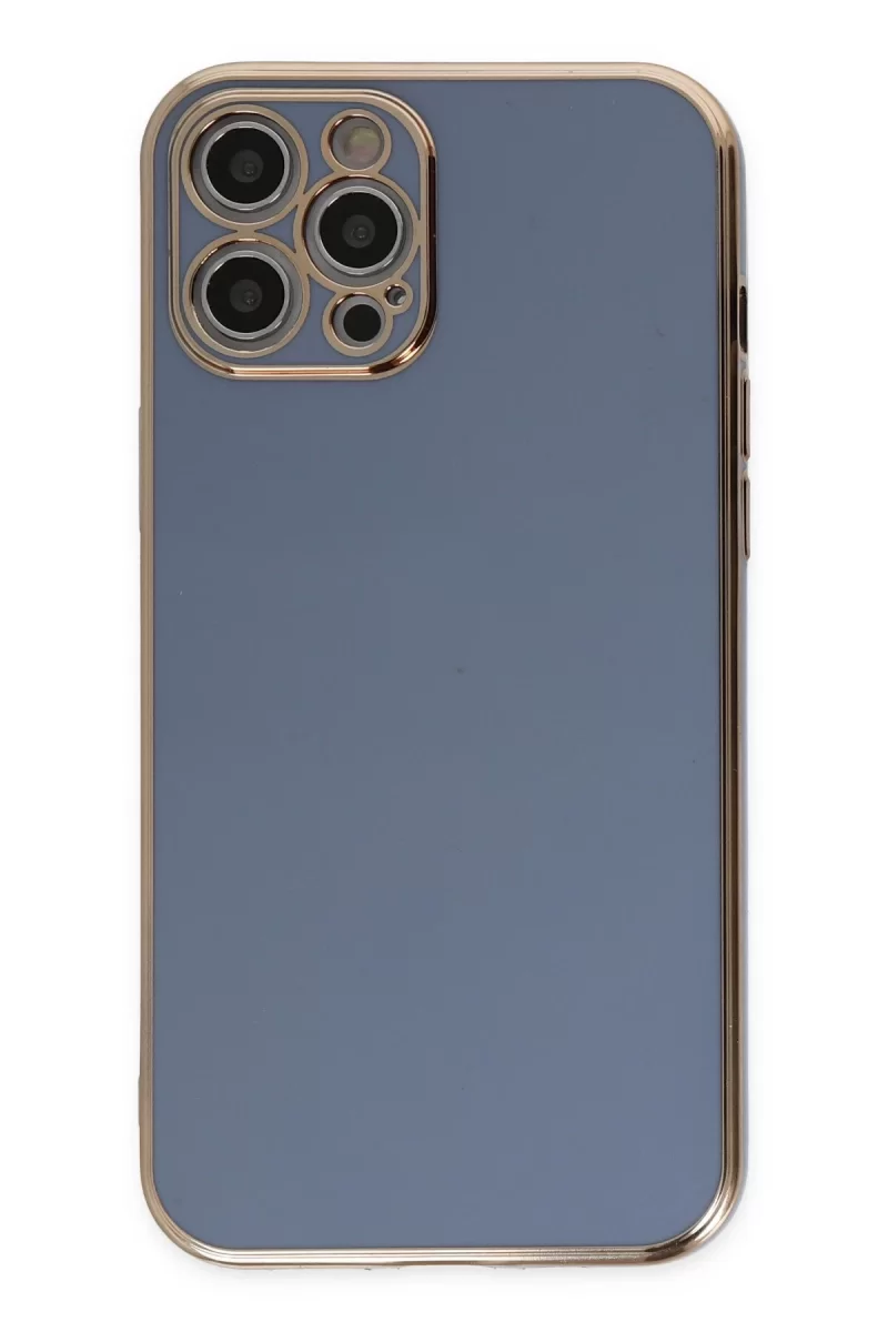 Newface Apple iPhone 12 Pro Kılıf Volet Silikon - Mavi