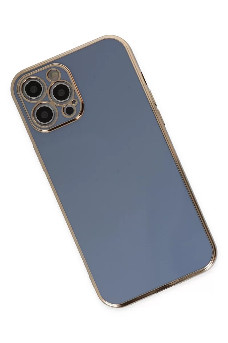 Newface Apple iPhone 12 Pro Kılıf Volet Silikon - Mavi