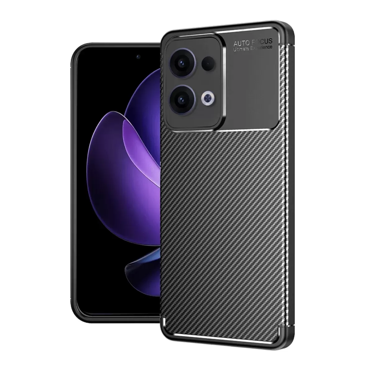Newface Oppo Reno 13 Pro Kılıf Auto Focus Karbon Kapak - Siyah
