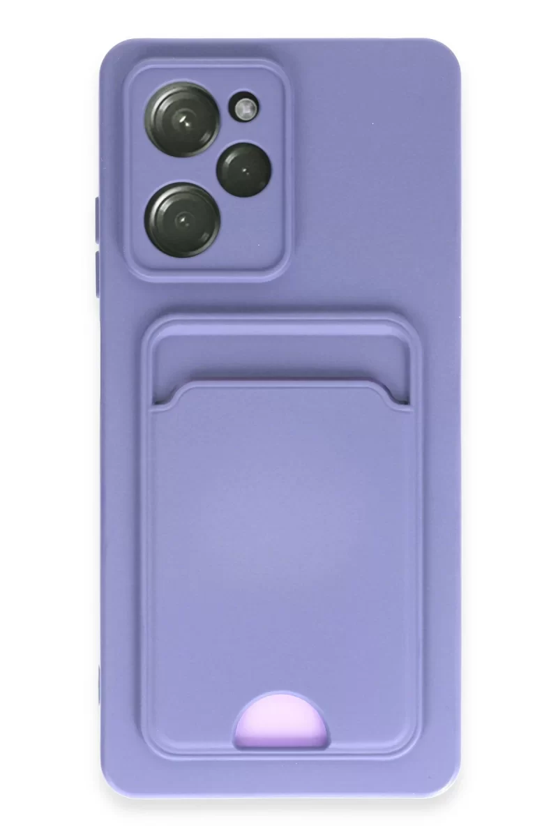 Newface Xiaomi Poco X5 Pro 5G Kılıf Kelvin Kartvizitli Silikon - Lila