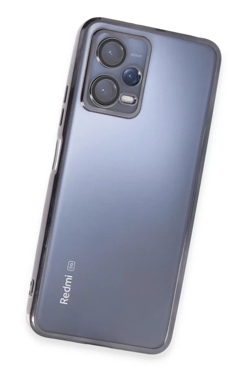 Newface Xiaomi Redmi Note 12 5G Kılıf Razer Lensli Silikon - Siyah