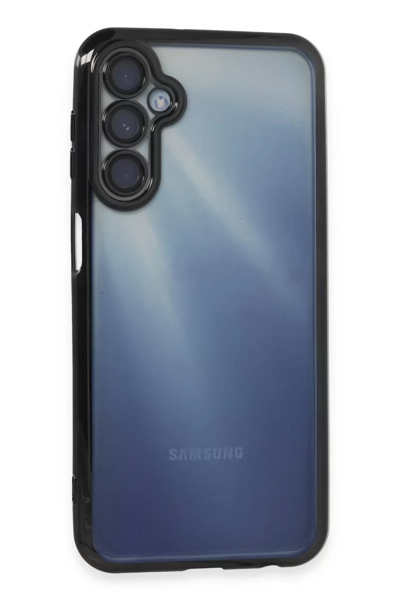 Newface Samsung Galaxy A55 5G Kılıf Razer Lensli Silikon - Siyah