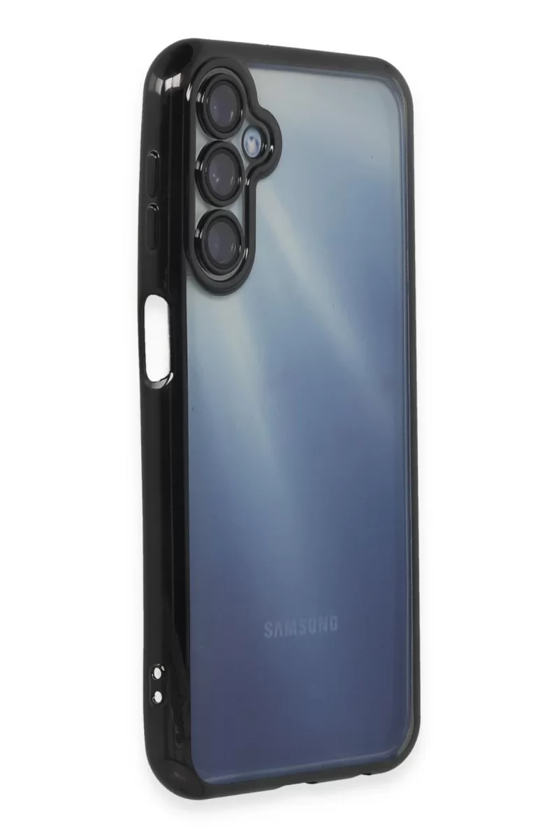 Newface Samsung Galaxy A55 5G Kılıf Razer Lensli Silikon - Siyah