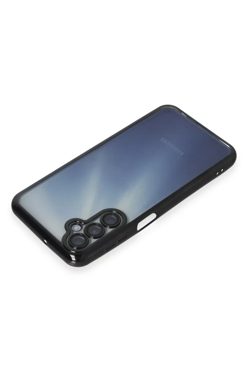 Newface Samsung Galaxy A55 5G Kılıf Razer Lensli Silikon - Siyah
