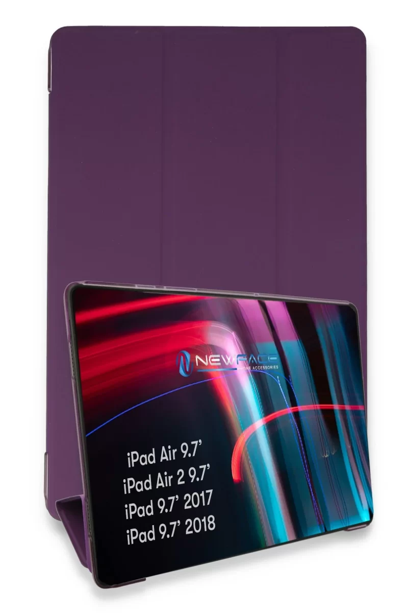 Newface Apple iPad 5 Air 9.7 Kılıf Tablet Smart Kılıf - Mor