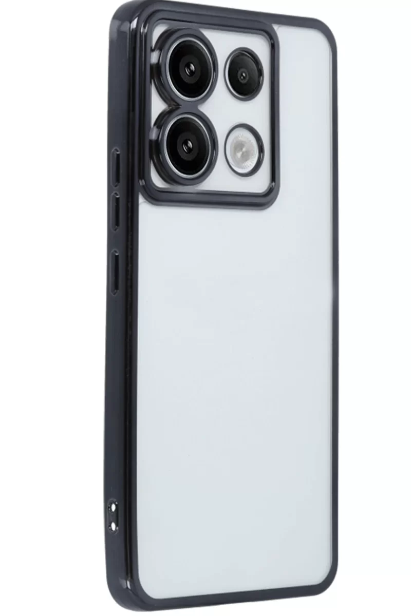 Newface Xiaomi Poco X6 Kılıf Razer Lensli Silikon - Siyah